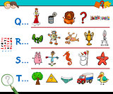 first letter of a word educational worksheet