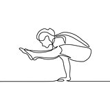 Woman doing exercise in yoga pose
