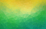 Triangle green and yellow gradient banner