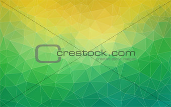Triangle green and yellow gradient banner