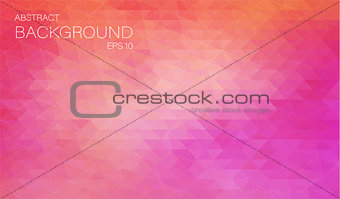 Horizontal rose color banner with triangle