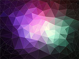 Bright color background with triangle shapes