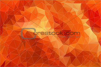 Flat Orange Polygonal Background