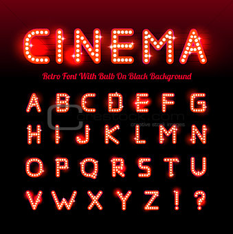 Retro cinema font