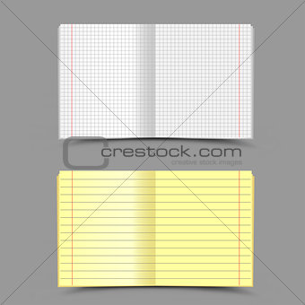 School notebook gray background