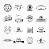 Set of vector bakery logos