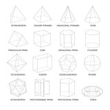 All basic 3d shapes template. Realistic with shadow