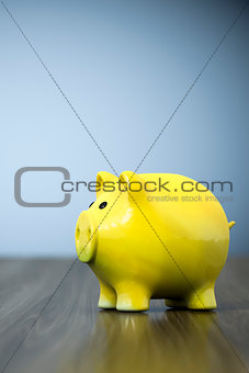 yellow piggy bank background