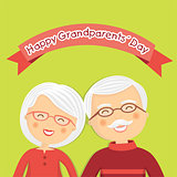 Happy grandparents day with white hair