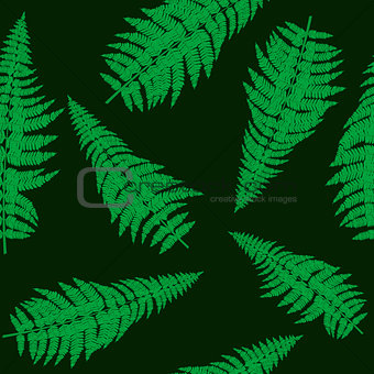 Seamless background with green fern