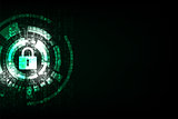 Vector abstract background technology security concept.