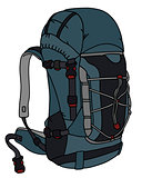 Blue and gray backpack