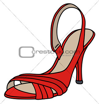 Red tape shoe