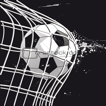 Football goal, goal shot, illustration