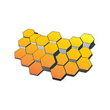 Hexagons technology and communication background. Vector illustration eps10