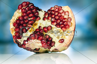 Closeup on a pomegranate