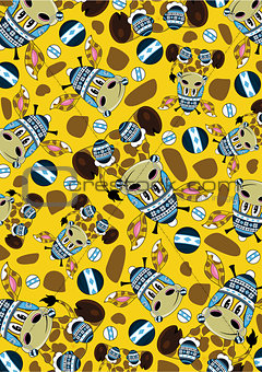 Cute Cartoon Giraffe pattern