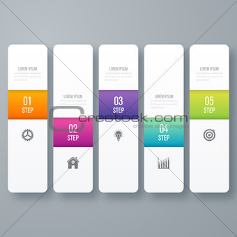 Vector illustration infographic five options