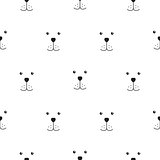 Dog muzzle scandinavian seamless vector simple pattern.