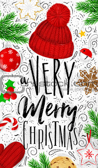Poster a very merry christmas