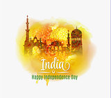 India independence day greeting illustration. Vector