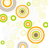 Pattern background with circles. Retro vintage pop style. Vector illustration