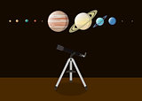 explore planet with various kind of planet and telescope