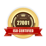ISO 27001 certified medal - Information security management