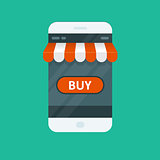 Shopping online - e-commerce app for smartphone 