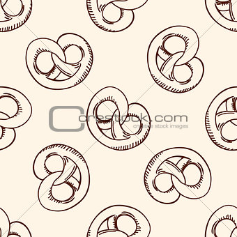 Pattern with sweet pretzel