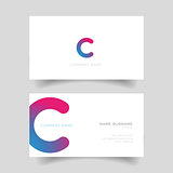 Business card template vector simple