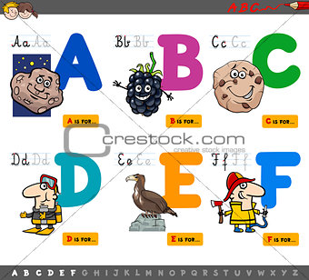 educational cartoon alphabet letters
