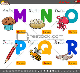 educational cartoon alphabet letters for kids