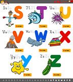 educational cartoon alphabet set for children