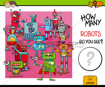 counting robots educational game for kids