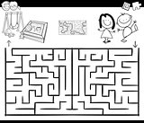 maze activity game with kids and playground