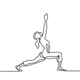 Woman doing exercise in yoga pose