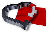 flag of switzerland and heart symbol - 3d rendering