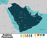 Map of Arabian Peninsula