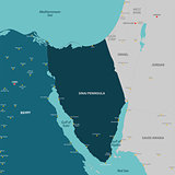 Map of Sinai Peninsula