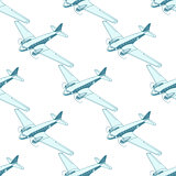 Aircraft aviation airplane air transport seamless pattern isolat