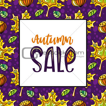 Autumn sale card