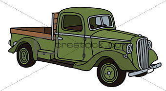 Old green small truck