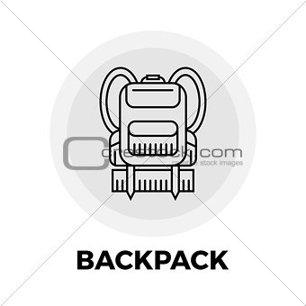 Backpack line icon