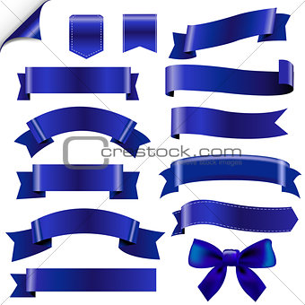 Big Blue Ribbons Set