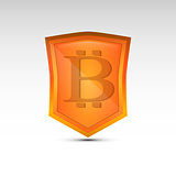 Bitcoin orange emblem