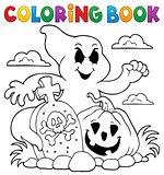 Coloring book ghost subject