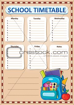 Weekly school timetable design 2