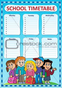 Weekly school timetable design 3