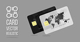 White and black credit cards. Template web banner for the Bank. For modern websites and mobile app.